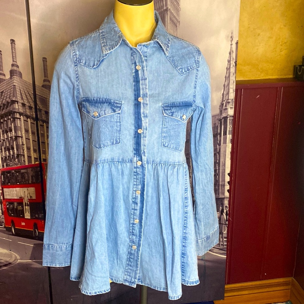 Long sleeve denim top